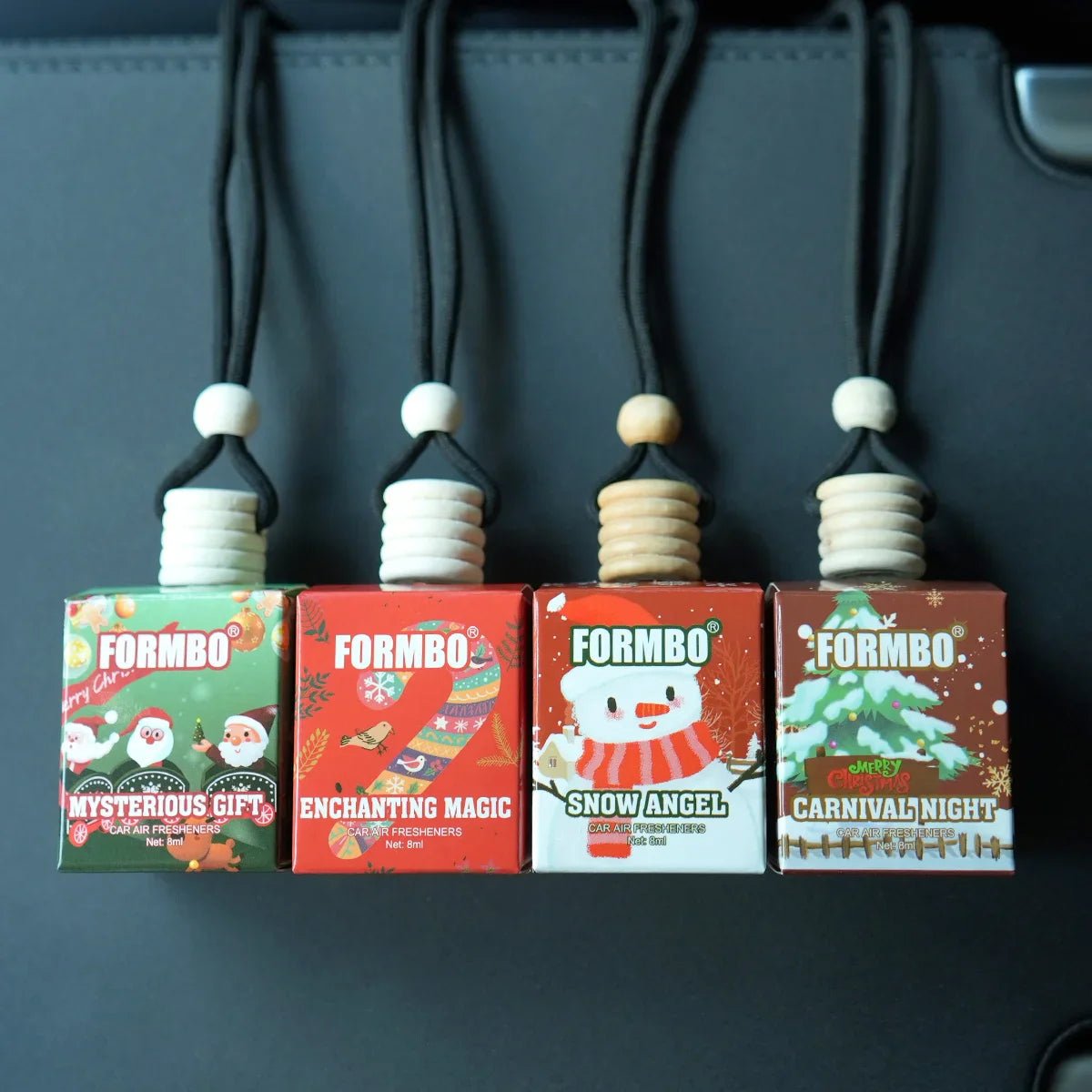 4-Pack Christmas Snowman Car Air Freshener – Lasting Fragrance