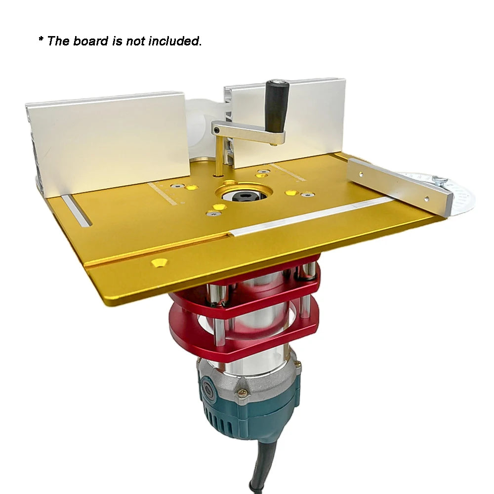 Router Lift Table Aluminum Lifting Platform Stand Woodworking Benches 51mm Lifting for 64-66mm Motors Engraving Trimming Machine Peaceful Pleasures Health and Wellness