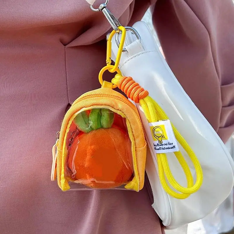 Mini Transparent Keychain Organizer Case – Earphone & Coin Bag