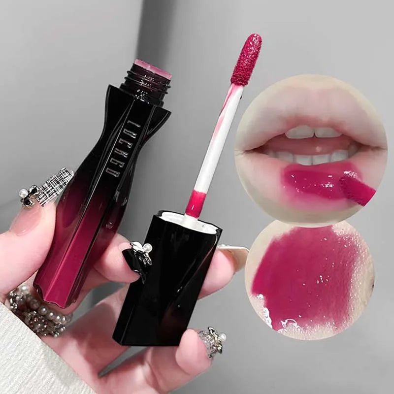 Jelly Lip Gloss Mirror Glaze | Moisturizing Nude & Berry Tint