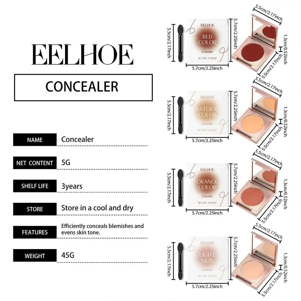 Full Coverage Concealer Lightweight Natural Skin Blemishes Cover for Acne Spots Dark Circles Long-Lasting Waterproof Face Makeup Peaceful Pleasures Health and Wellness