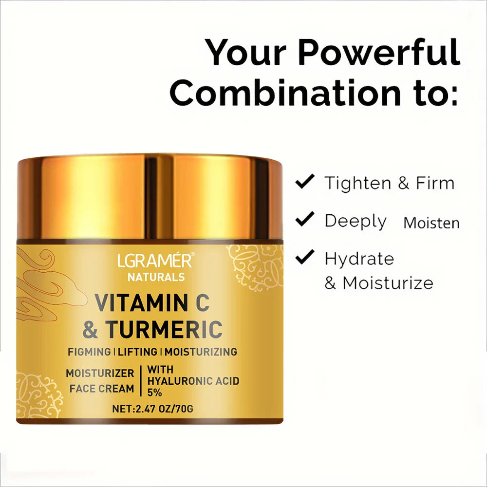 Turmeric Vitamin C Face Cream – Retinol & Hyaluronic Acid
