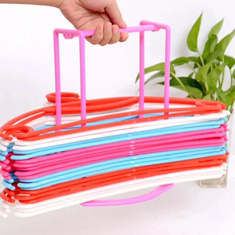 Hanger Organizer Stacker Rack for Closet & Laundry Room