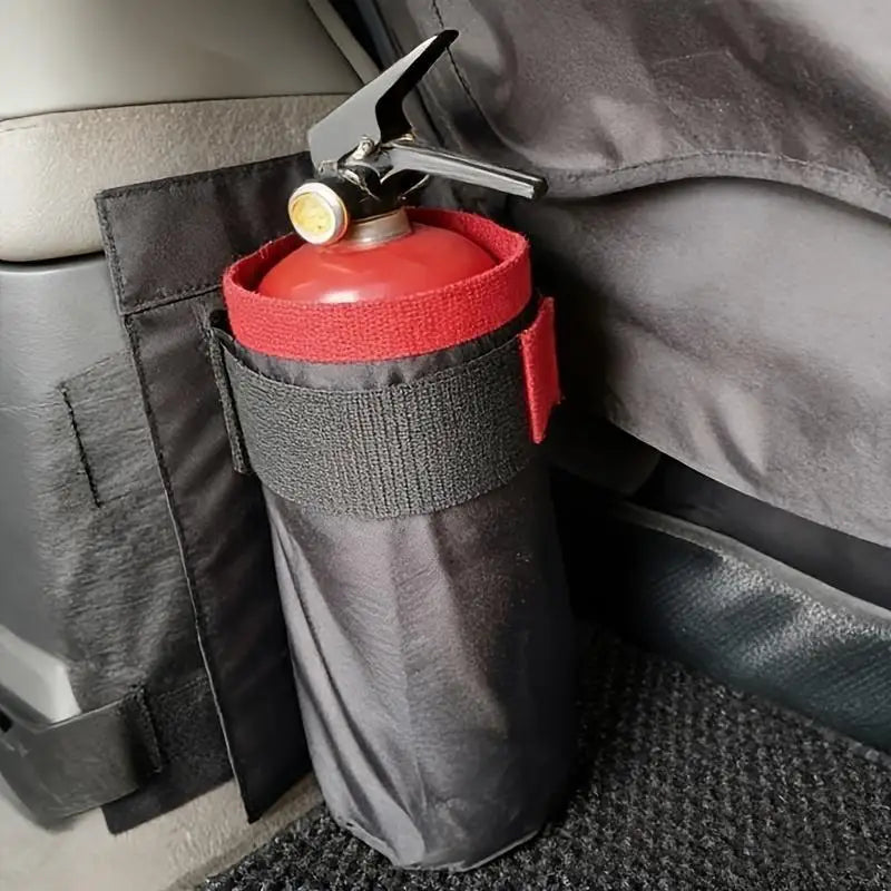 Car Fire Extinguisher Holder Bag Universal Trunk Mount Strap Pouch with Fastener Tape for Auto Truck Van SUV Organizer Peaceful Pleasures Health and Wellness