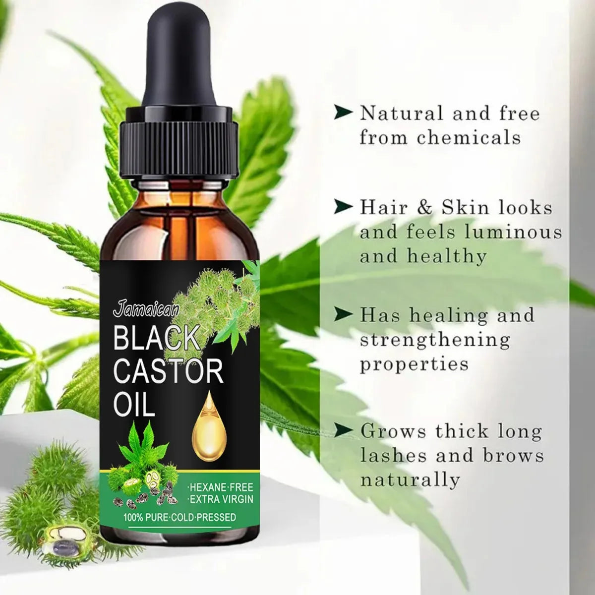 Organic Black Castor Oil for Hair, Skin & Body – 60ml