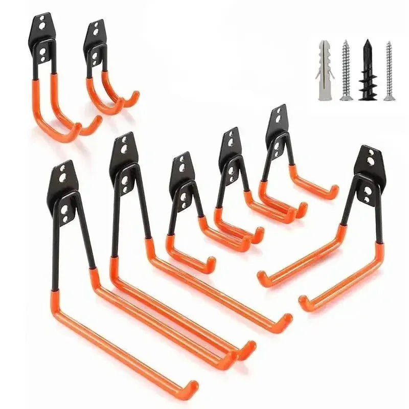Heavy Duty Metal Hook Garage Organizer Wall Mount Bicycle Hanger Hooks Wall Mount Anti-slip Storage Hook For Ladders Garden Tool Peaceful Pleasures Health and Wellness