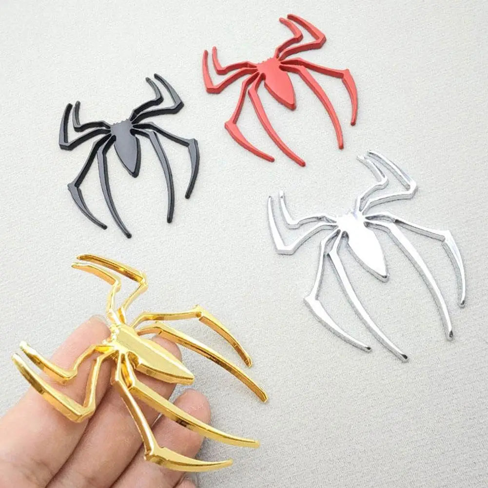 3D Metal Spider Car Sticker Personalized Auto Decal Creative Car Sticker Scratch Cover Decorative Sticker Window Decoration Peaceful Pleasures Health and Wellness