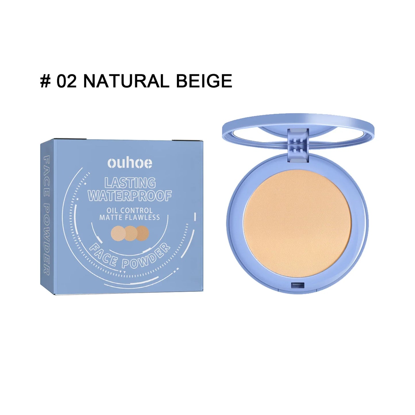 OUHOE Matte Pressed Powder – Oil-Control Waterproof Concealer