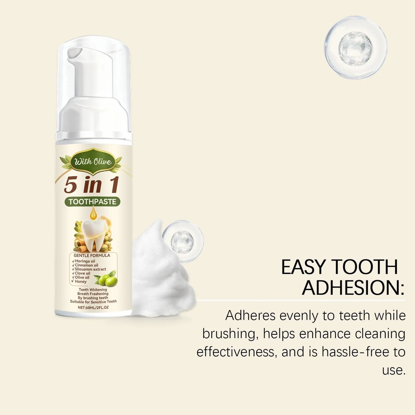 Olive Charcoal Toothpaste – Whitening & Deep Clean 60ml
