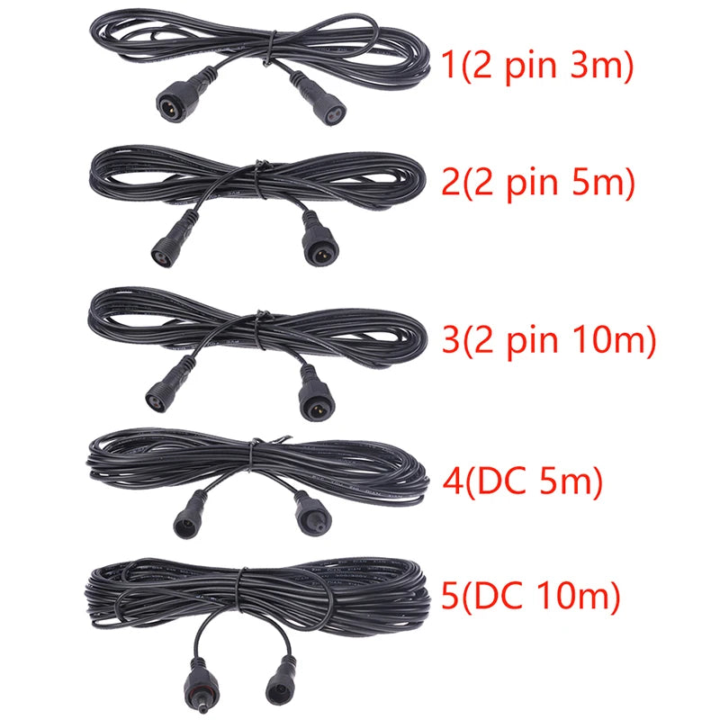 High Quality 3M 5M 10M Low Frequency Universal Wear Resistant Portable Solar Spotlights Waterproof Cord Extension Cable Peaceful Pleasures Health and Wellness