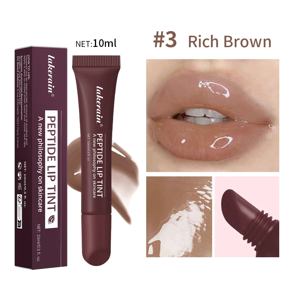 Long Lasting Moisturizing Lip Gloss Waterproof Mirror Glass Shine Transparent Color Halo Dyeing Easy Apply Cosmetics Makeup Peaceful Pleasures Health and Wellness 3Rich Brown