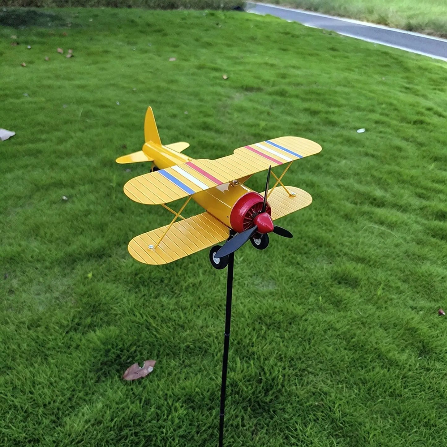 Metal Airplane Weathervane Wind Spinner | Garden & Lawn Decor
