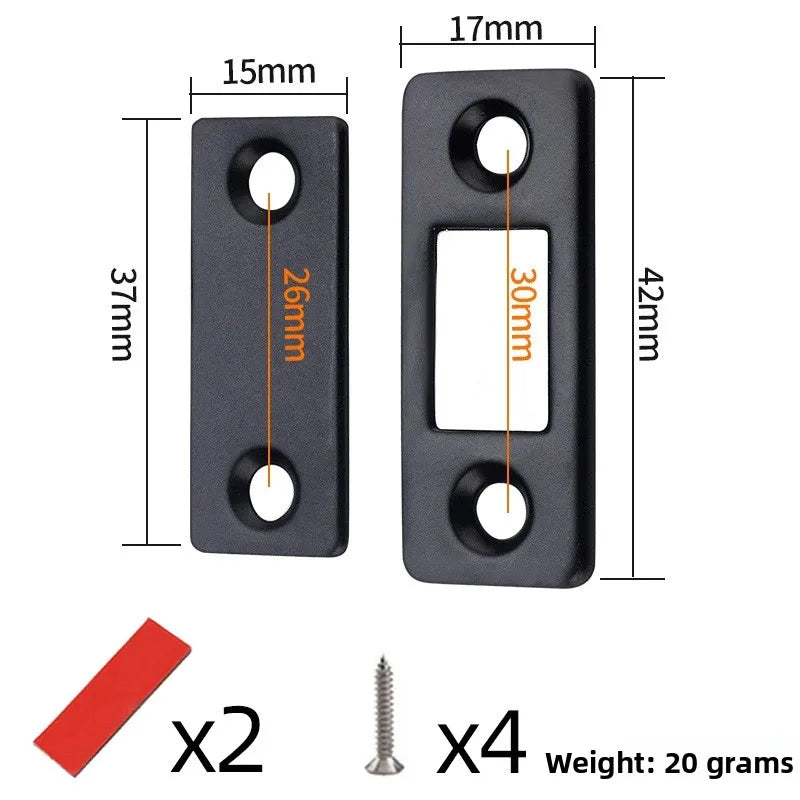 Magnetic Cabinet Catch L-Shaped Punch-Free Invisible Door Closer