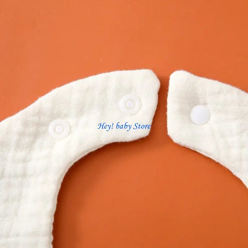 360° Rotating Baby Bib – Soft Cotton Muslin Drool Burp Cloth