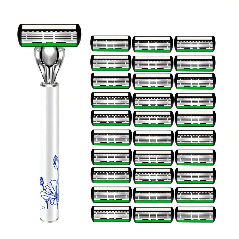 Men's 6-Blade German Steel Safety Razor | Manual Shaver