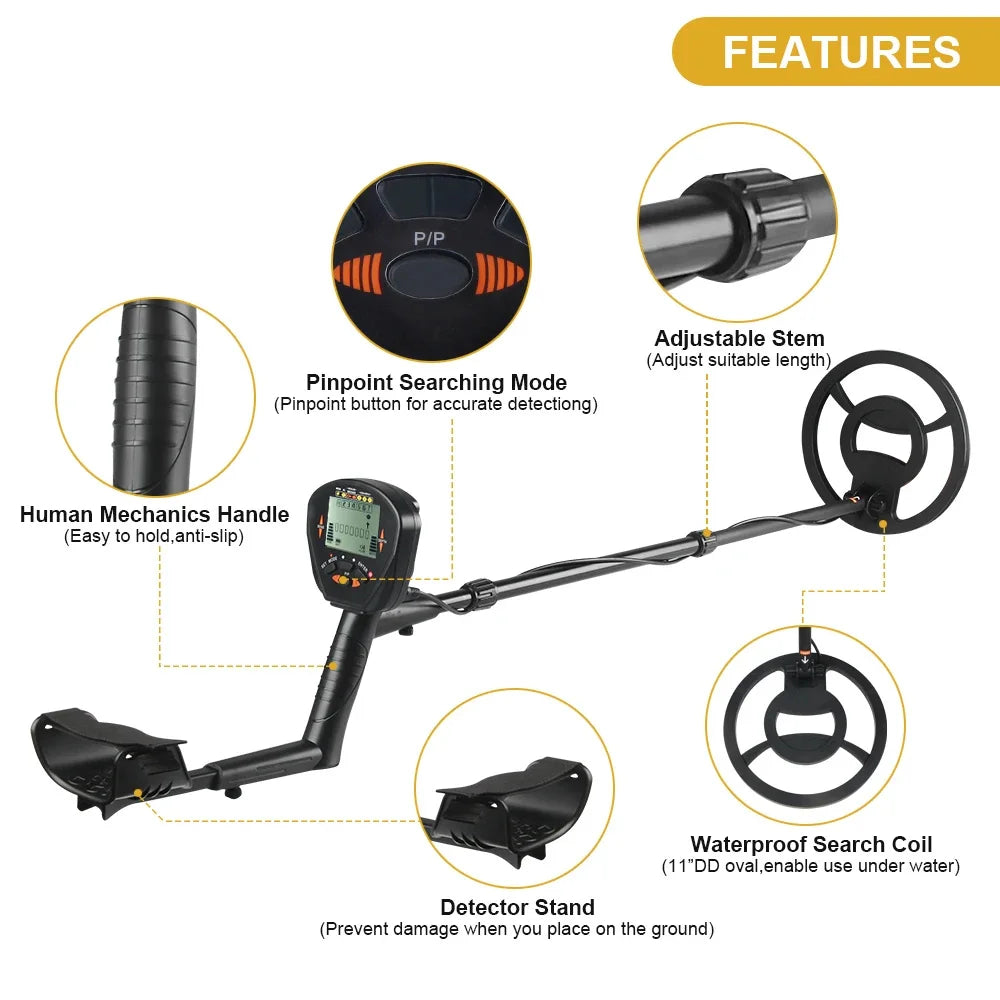 MD830 Metal Detector Underground Depth 2.5m Scanner Search High precision Gold Detector Treasure Hunter Detecting Pinpointer Peaceful Pleasures Health and Wellness
