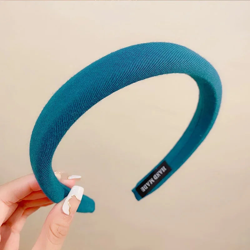 Colorful Spong Linen Headdress Simple Basic Face-washing Headband