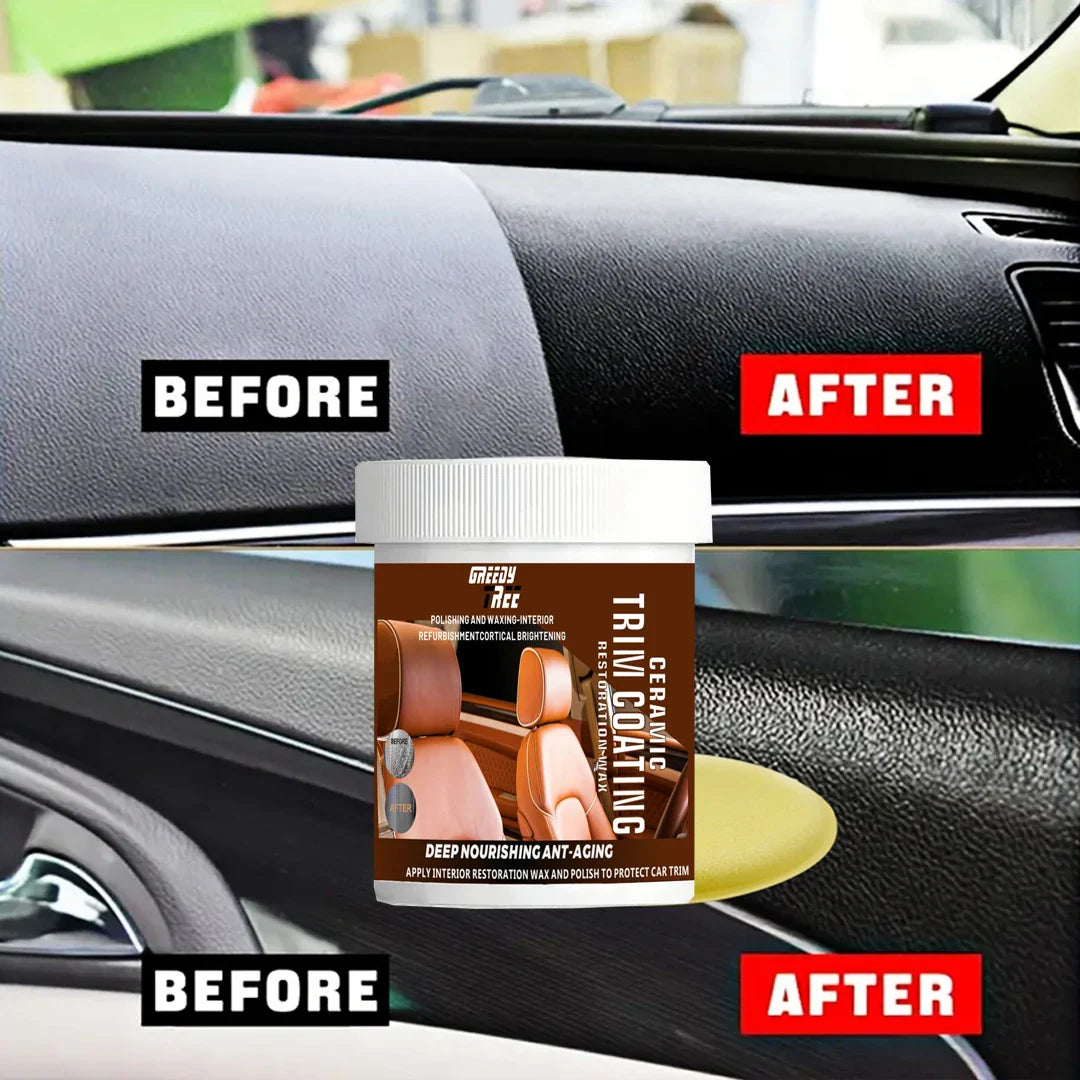 GREEDY TREE Car Plastic Restorer – Crystal Clear Wax Polish