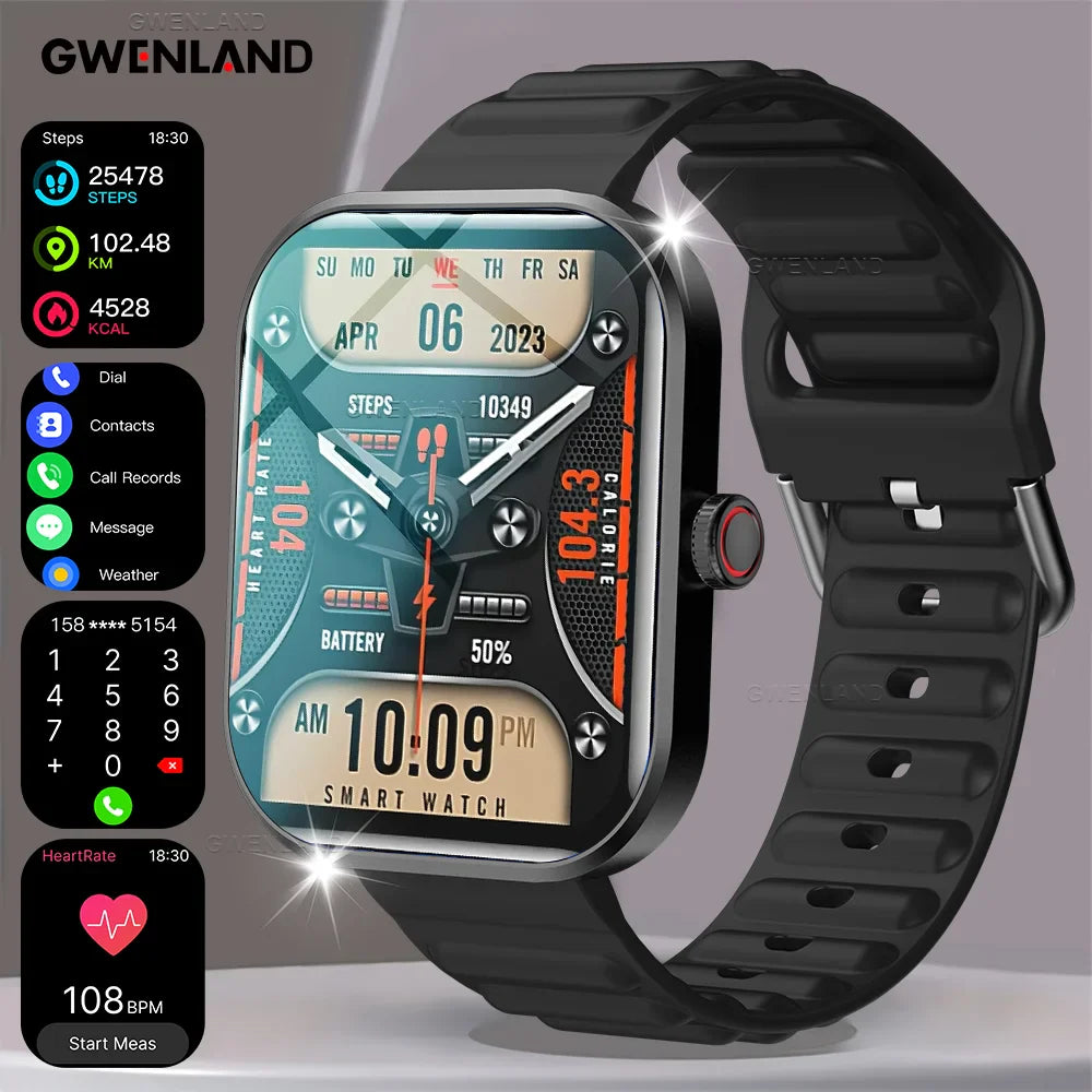 Gwenland Smart Watch 2.01" HD | Fitness & Health Tracker