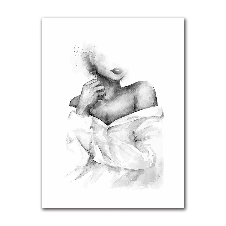 Nordic Black & White Love Quote Canvas Wall Art | Minimalist Canvas Wall Art Peaceful Pleasures Health and Wellness A0450-02 40x60cm Unframed
