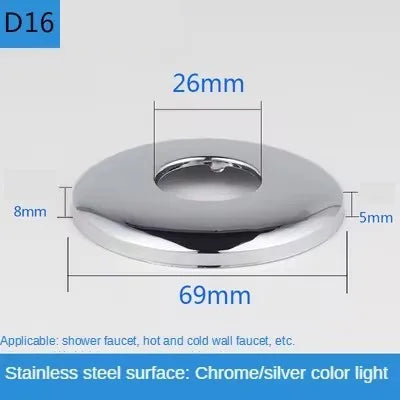 2PCS Stainless Steel Faucet Decorative Cover 1/2" & 3/4" Pipe
