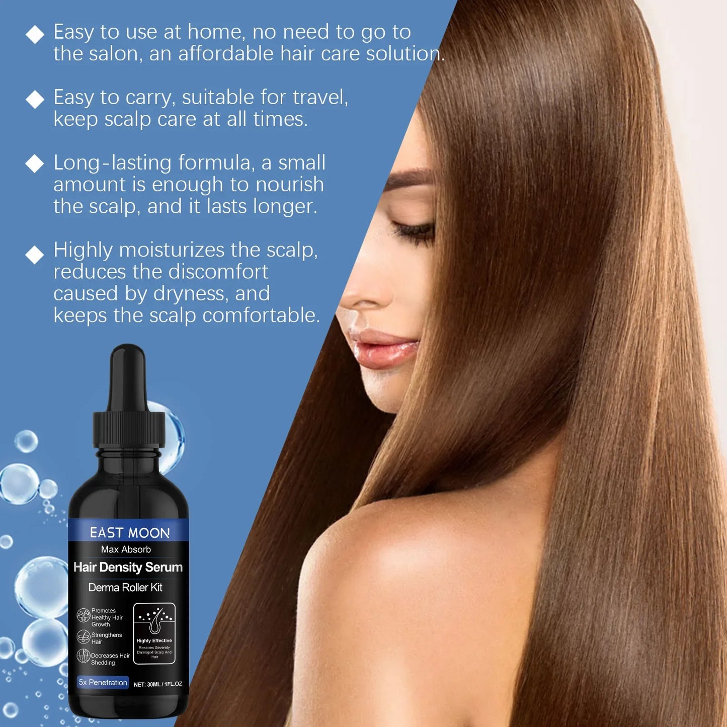 Hair Roller Kit with Nourishing Serum – Hydration & Strength