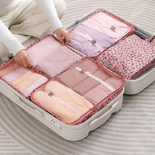 Large Six Piece Travel Storage Bag Classification Set Storage Bag Business Travel Clothing Storage Bag Storage Bag Peaceful Pleasures Health and Wellness