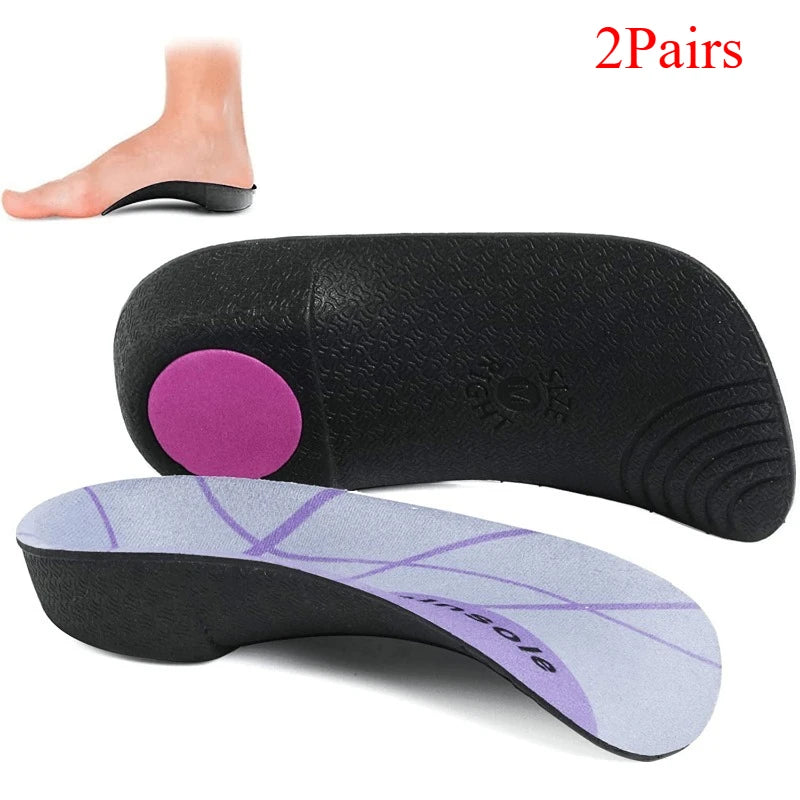 3/4 Length High Arch Support Insoles | Orthotic Shoe Inserts