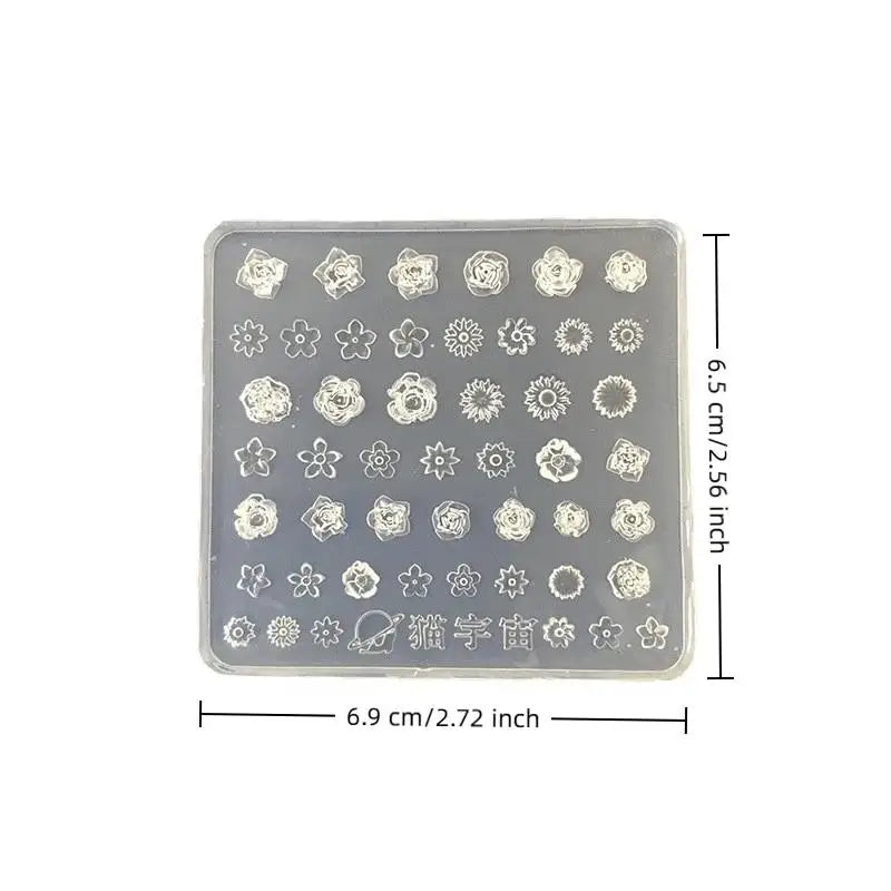 3D Rose Silicone Nail Mold – DIY Gel Acrylic Nail Art Tool