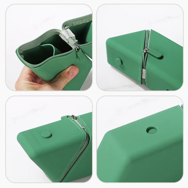 Foldable Silicone Pen Holder | Desktop Organizer for Office & Study