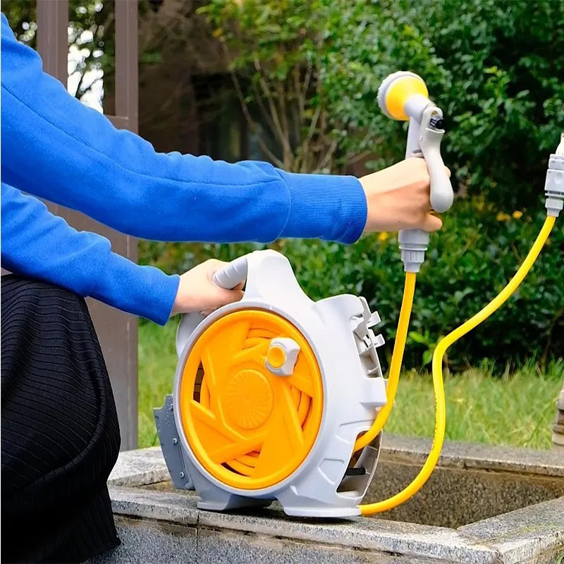 Portable Garden Hose Cart 15m Storage Organizer for Yard Watering Car Washing and Outdoor Use Peaceful Pleasures Health and Wellness