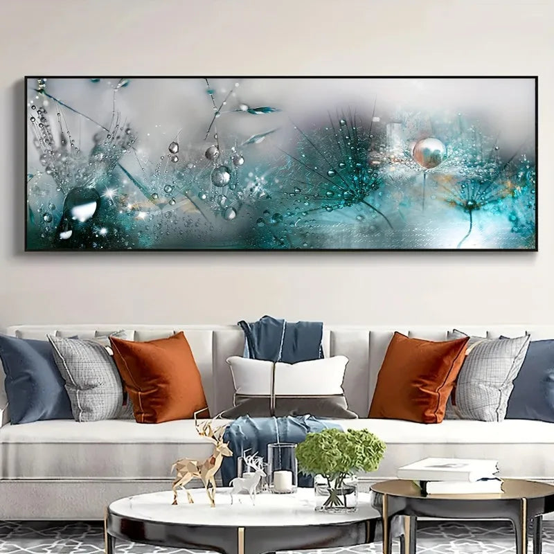 Extra Large Abstract Dandelion Canvas Wall Art – Unframed Poster Canvas Wall Art Peaceful Pleasures Health and Wellness