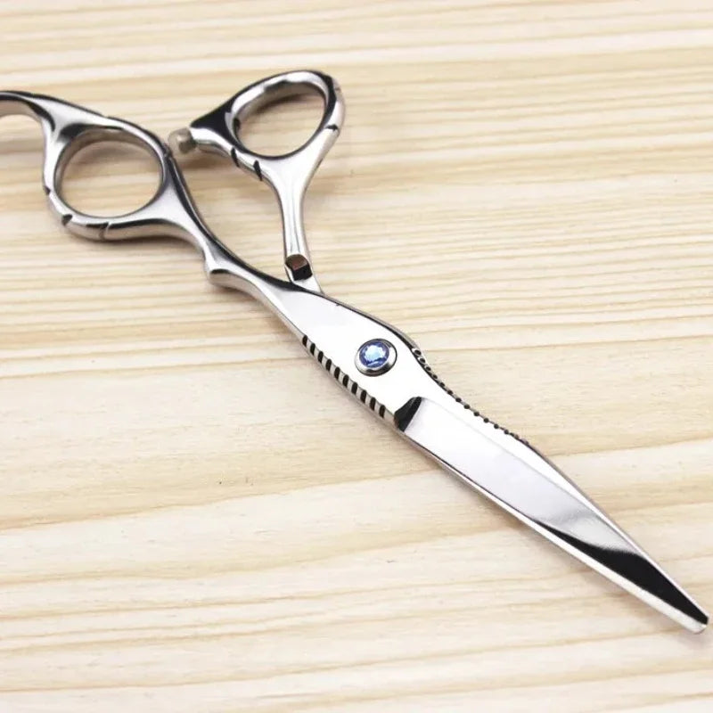 Professional 440c 6 Inch Sapphire Hair Scissors Set Hair Clipper Cutting Scissor Barber Thinning Shears Hairdressing Scissors Peaceful Pleasures Health and Wellness