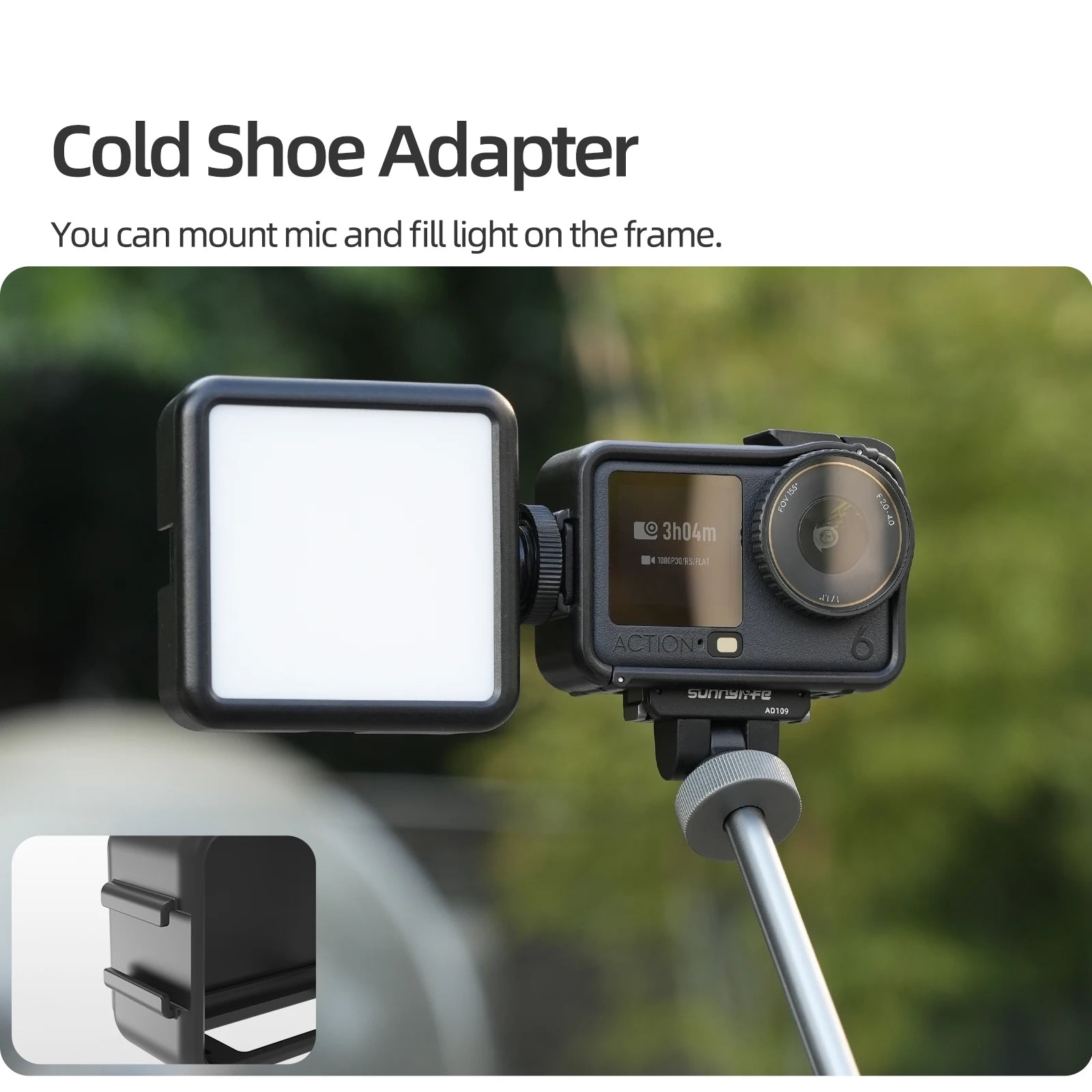 Dual-Function For DJI Action 6 Detachable Bezel With Removable Light Shield Protective Plate And Shock-Resistant Accessories Peaceful Pleasures Health and Wellness