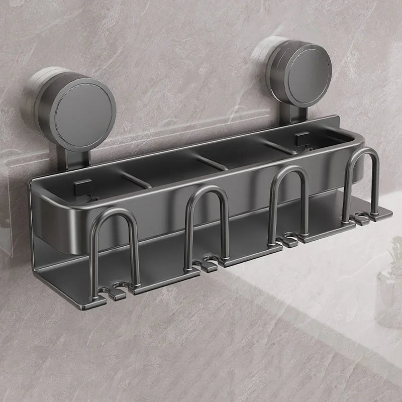 Drill-Free Suction Cup Aluminum Toothbrush Holder Wall Mount