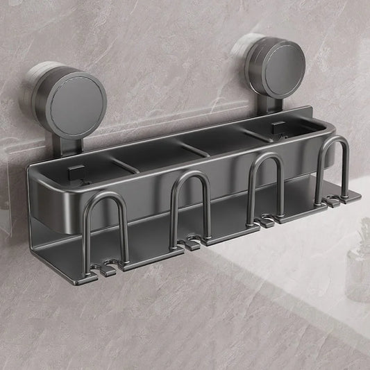 Drill-Free Suction Cup Aluminum Toothbrush Holder Wall Mount Toothbrush Holder Peaceful Pleasures Health and Wellness