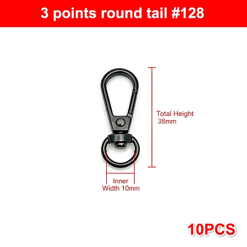 10Pcs Zinc Alloy Swivel Snap Hooks | DIY Bag & Keychain Hardware
