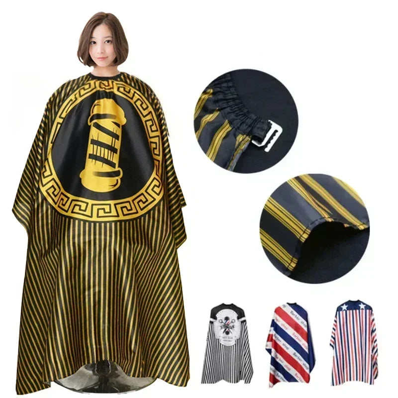 Hairdressing Coth Pattern Cutting Hair Waterproof Cloth Salon Barber Cape Professional Hair Stylist Retro Aprons Haircut Cape Peaceful Pleasures Health and Wellness
