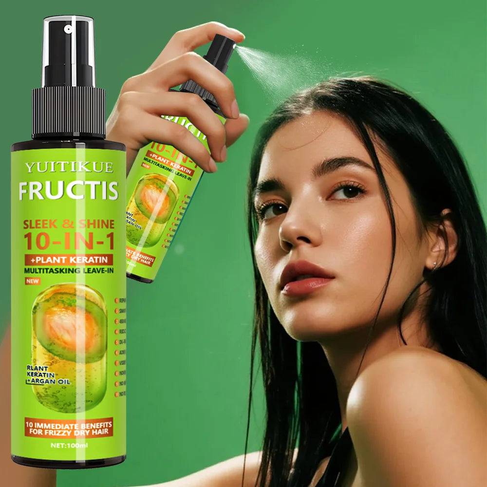 10-in-1 Hair Spray, containing plant keratin, offers 10 major benefits for dry and frizzy hair, including repair and smoothing. Peaceful Pleasures Health and Wellness Default Title