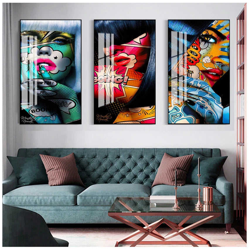 Room Canvas Painting Wall Art Picture Home Posters Graffiti Women Portrait Oil Poster And Prints Decor For Living Peaceful Pleasures Health and Wellness