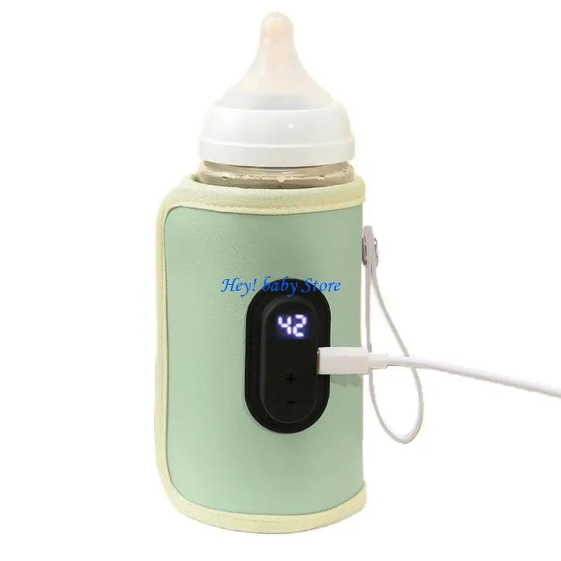 USB Portable Milk Bottle Warmer Sleeve | 20 Temp Levels, Digital