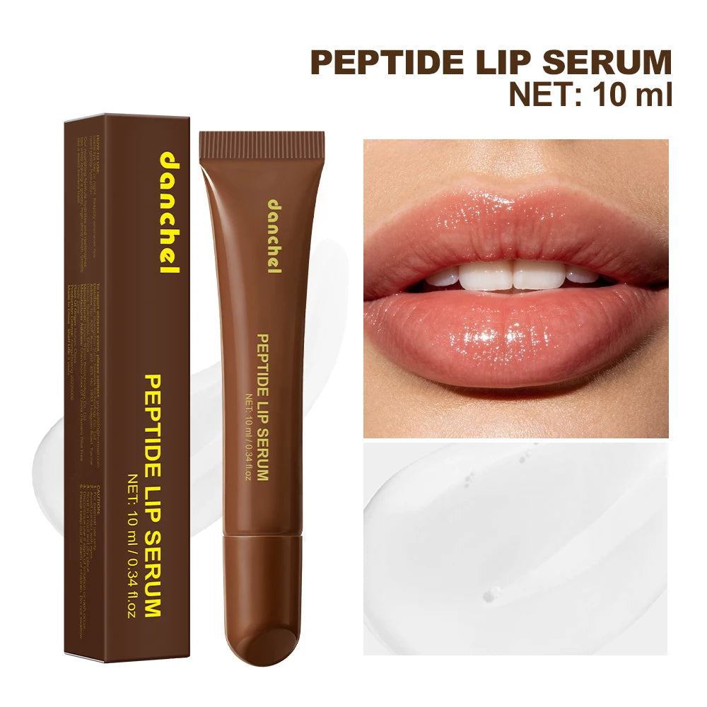 Peptide Lip Serum Deep Nourishing Lip Care Instant Moisturizing Anti-Aging Plumping Glass Lip Gloss Cosmetics Peaceful Pleasures Health and Wellness
