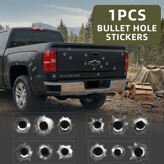 3-Pack Realistic Fake Bullet Hole Car Stickers Waterproof Sunproof Gunshot Decals Funny Prank Stickers to Cover Car Scratches Peaceful Pleasures Health and Wellness
