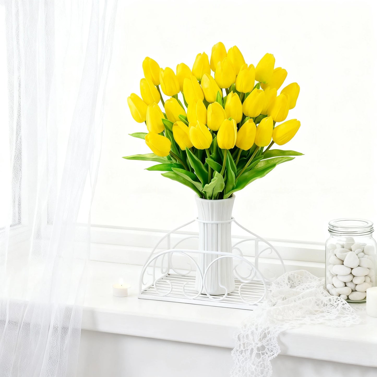 Artificial Tulip Flowers Bouquet 3/5pcs – Wedding & Home Decor