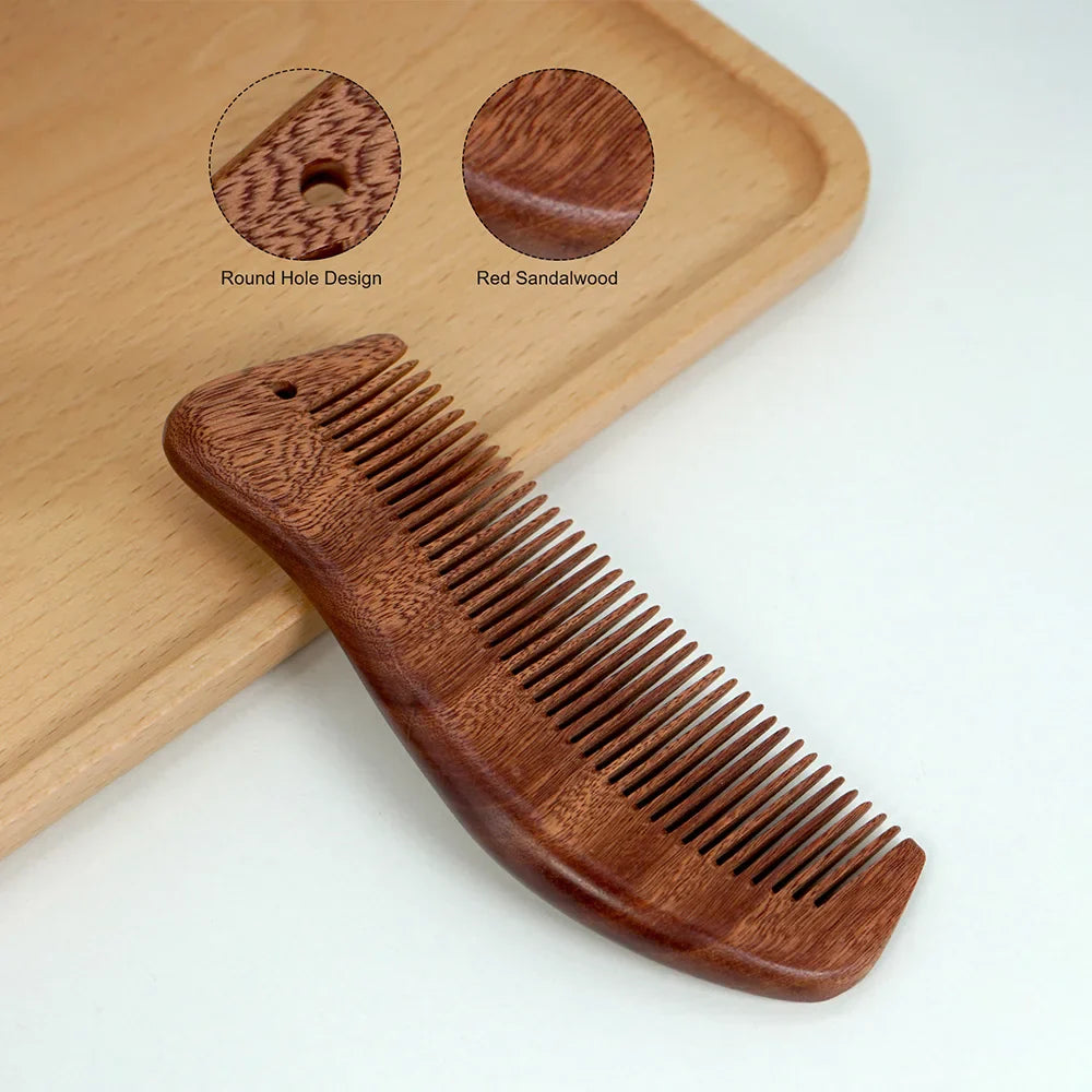 Sandalwood Hair Comb – Anti-Static, Anti-Tangle & Scalp Massage