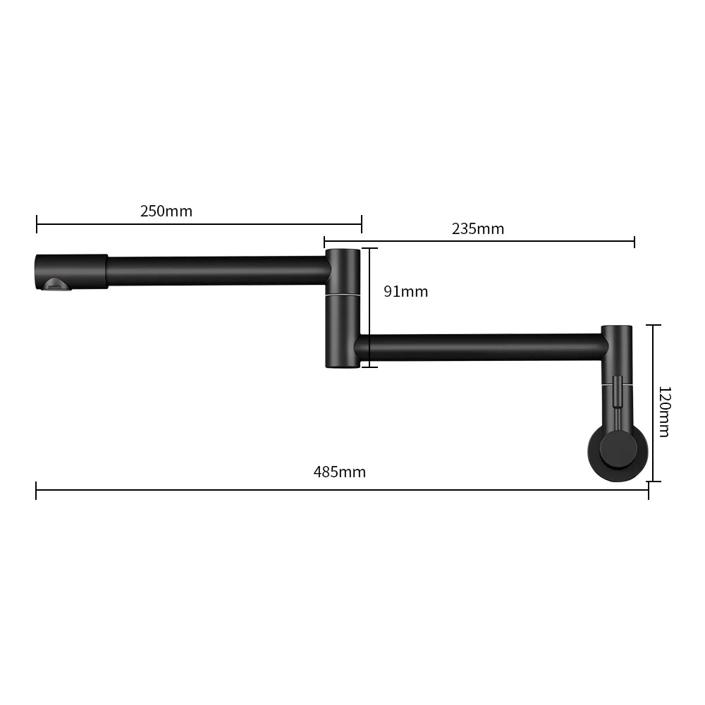 Wall-Mounted Folding Kitchen Faucet | 304 Stainless Steel
