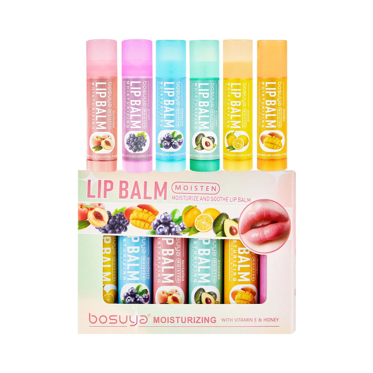 Fruit Lip Balm Set – Honey & Avocado | 6 or 24 Pack