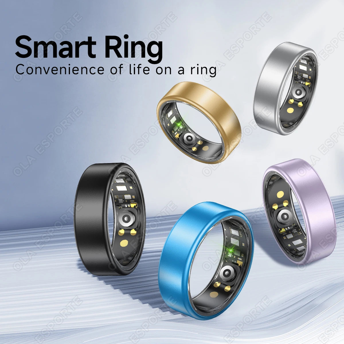 2026 New Smart Ring Heart Rate Blood Oxygen Sleep Monitoring Motion Tracking IP68 Waterproof Men Women Smart Rings Holiday Gifts Peaceful Pleasures Health and Wellness