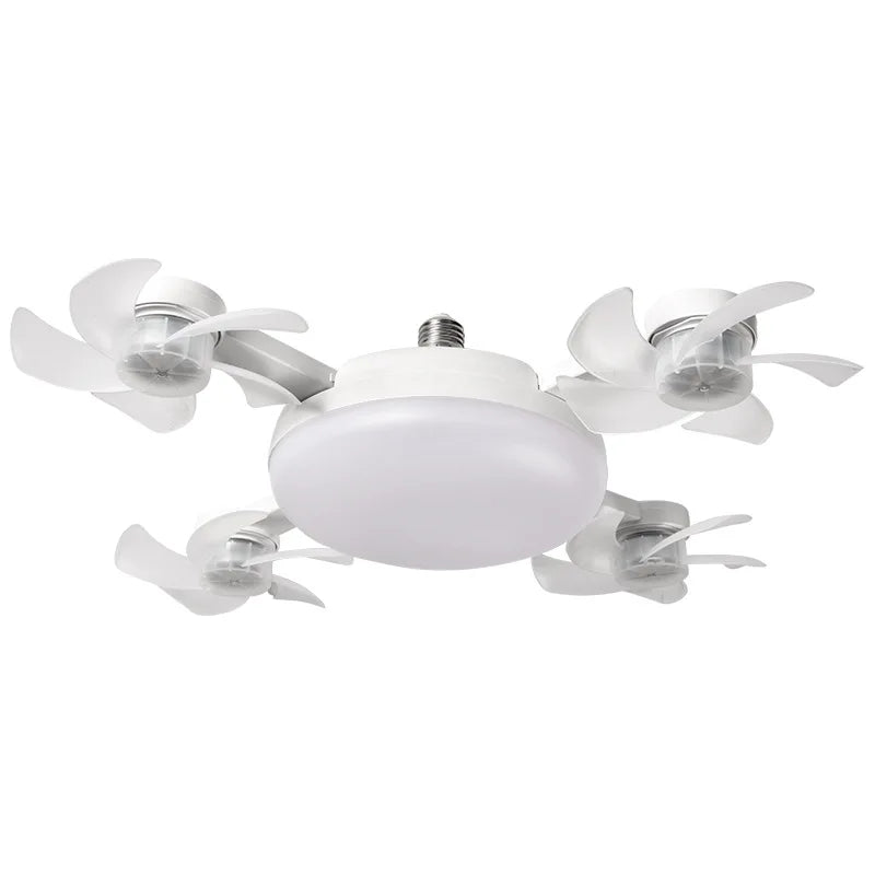 Remote Control LED Ceiling Fan Light – Dimmable Multi-Color