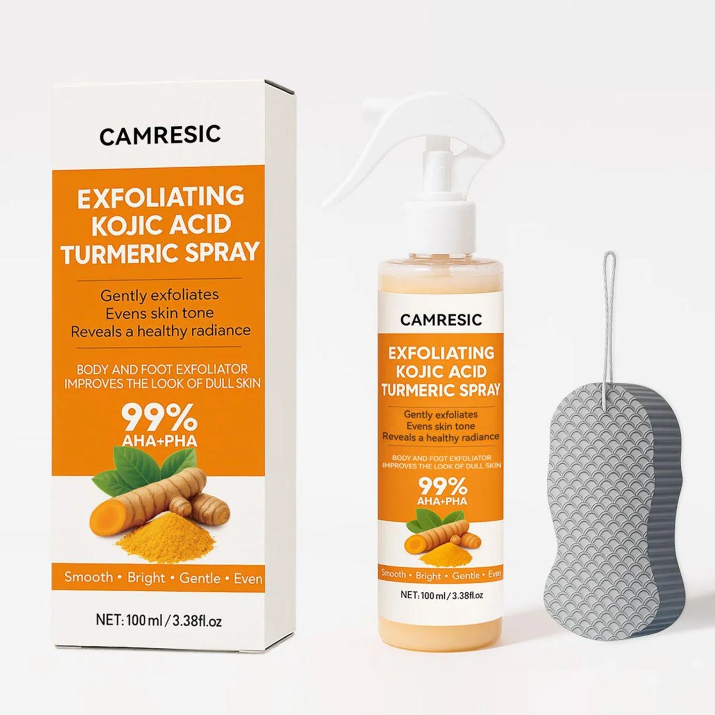 Kojic Acid Turmeric Exfoliating Body Spray – Brighten & Smooth